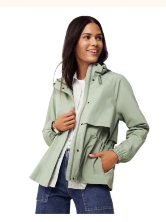 Lands' End Jackets & Blazers - Lands' End Light Green/Mint Hooded Anorak Jacket
